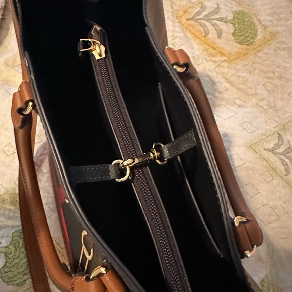 Lauren Ralph Lauren Leather Blue and Red Women's Bag - Picture 16 of 16